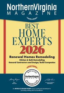 Northern Virginia Magazine Best Home Experts Award 2024 badge for Renewal Homes Remodeling